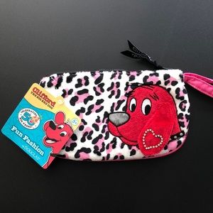 Douglas Toys Kids Clifford the Big Red Dog Pink Leopard Plush Clutch Pur…
